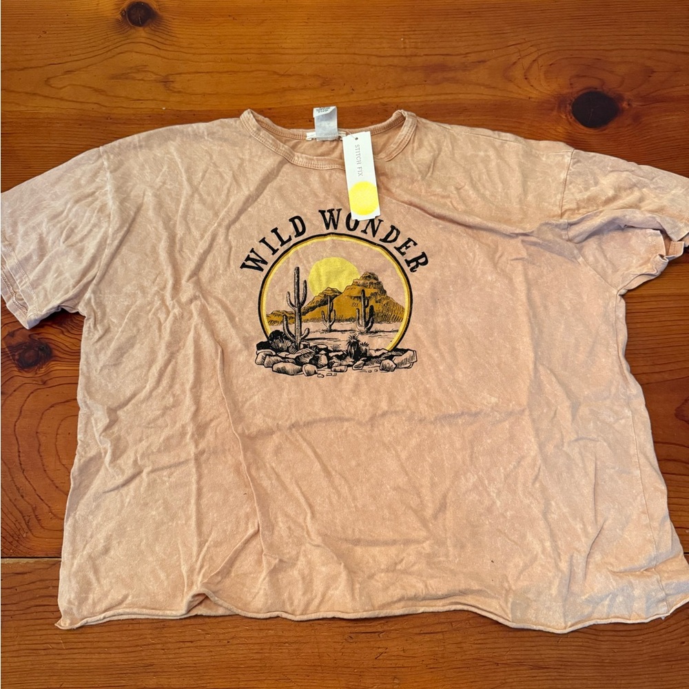 Kids Tan Graphic T-Shirt